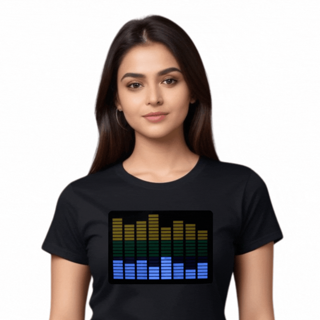 Equalizer Yellow Green Purple Black LED Tshirt & Panel For Men and Women – GR-PRO62