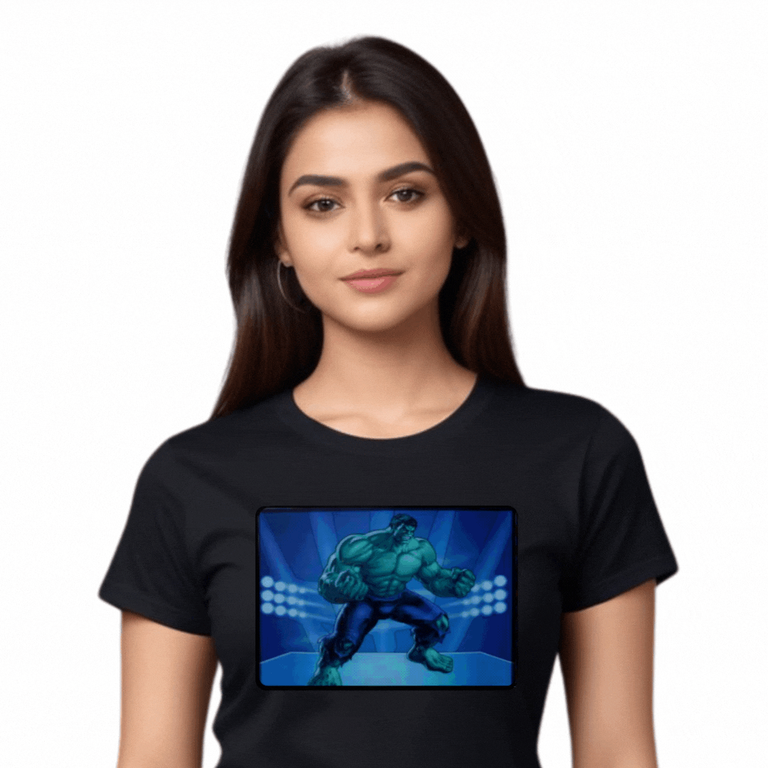 Green Super Hero Black LED Tshirt & Panel For Men and Women – GR-PRO66
