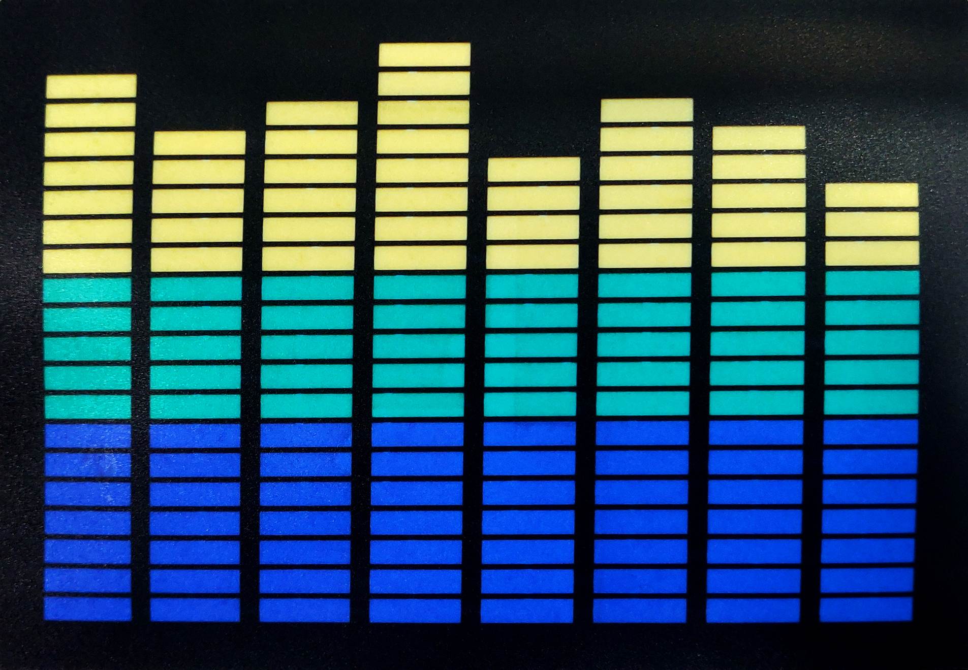 Equalizer Yellow Green Purple Black LED Tshirt & Panel For Men and Women – GR-PRO62