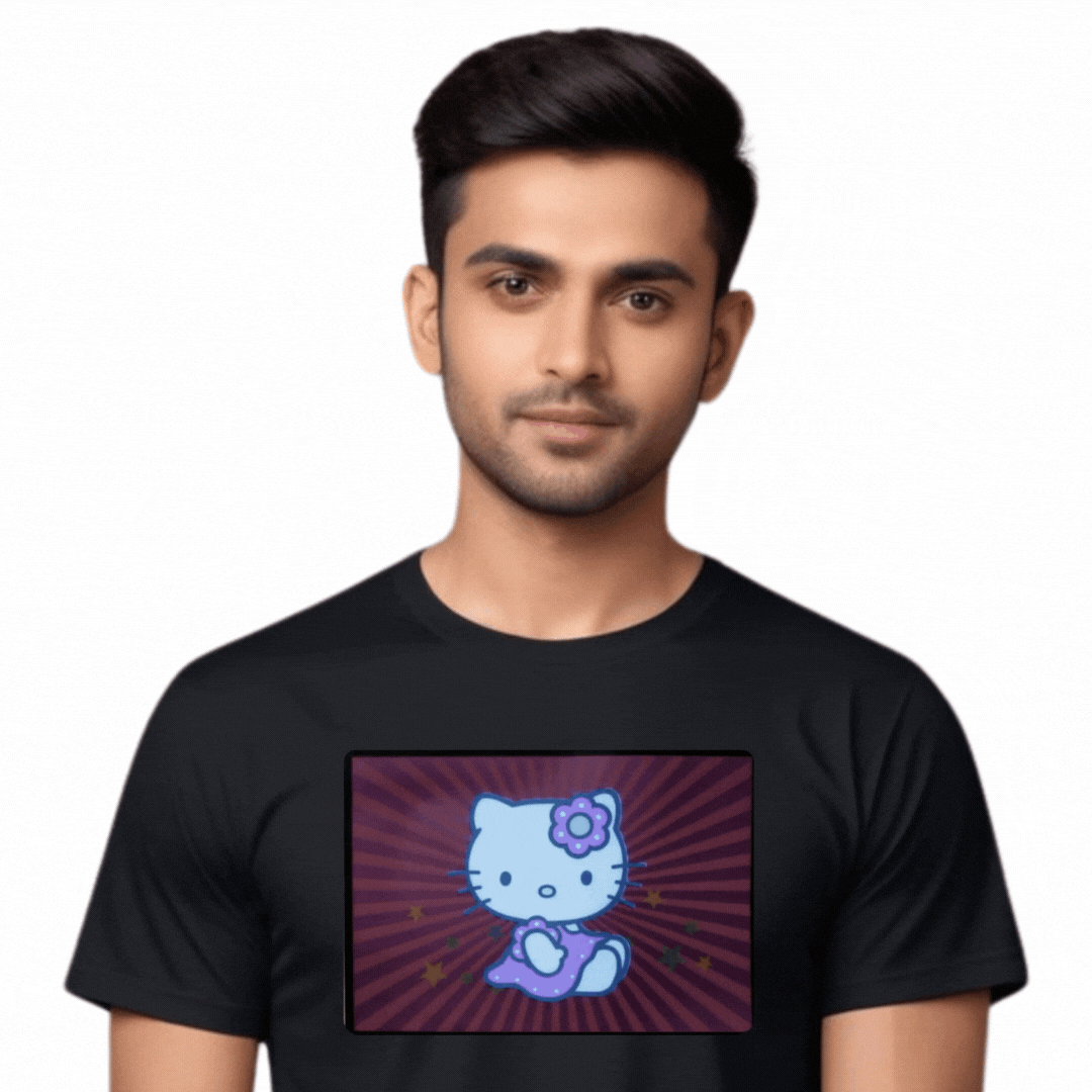 Kitty Black LED Tshirt & Panel For Men and Women – GR-PRO58