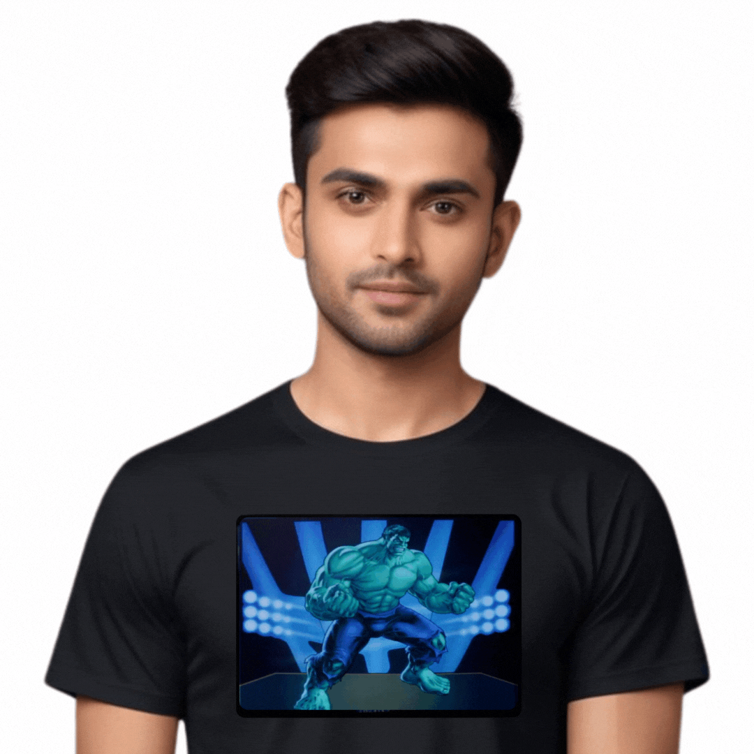 Green Super Hero Black LED Tshirt & Panel For Men and Women – GR-PRO66