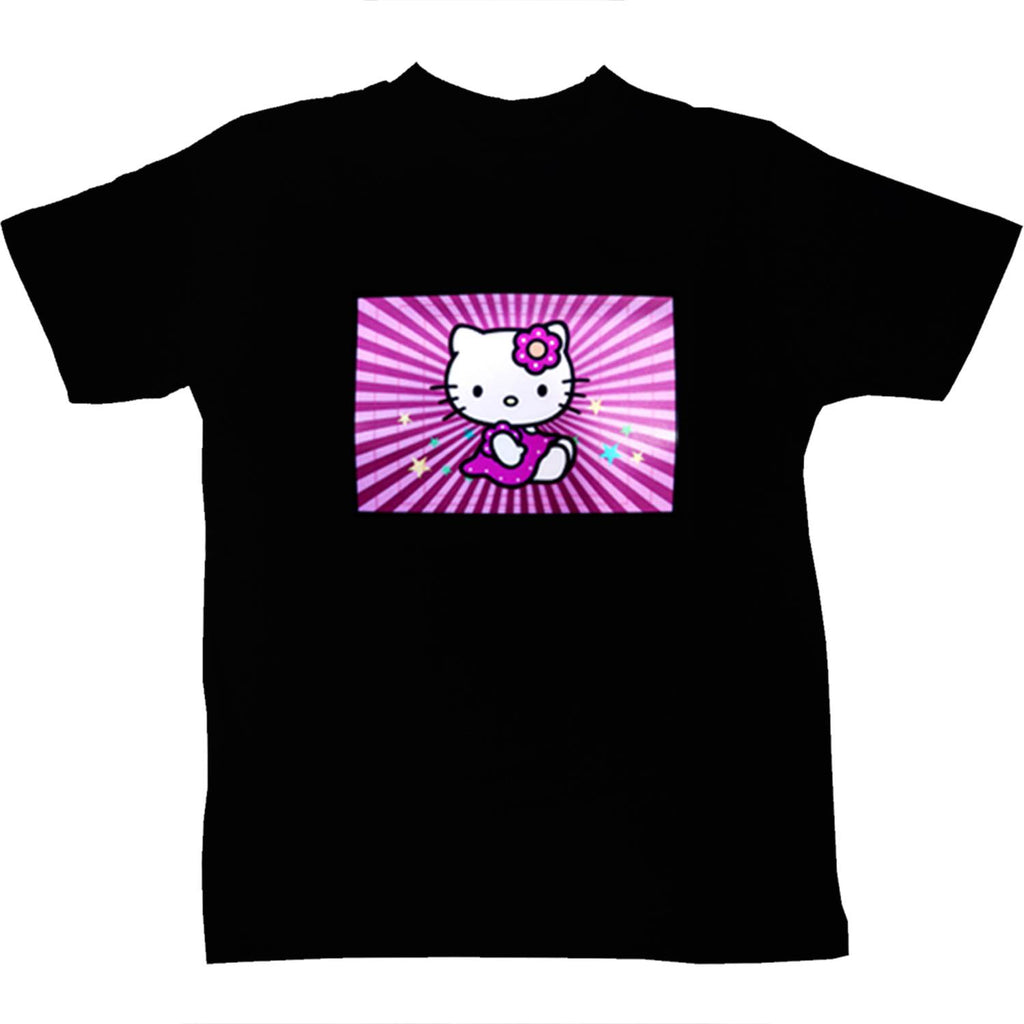 Kitty Black LED Tshirt & Panel For Men and Women – GR-PRO58