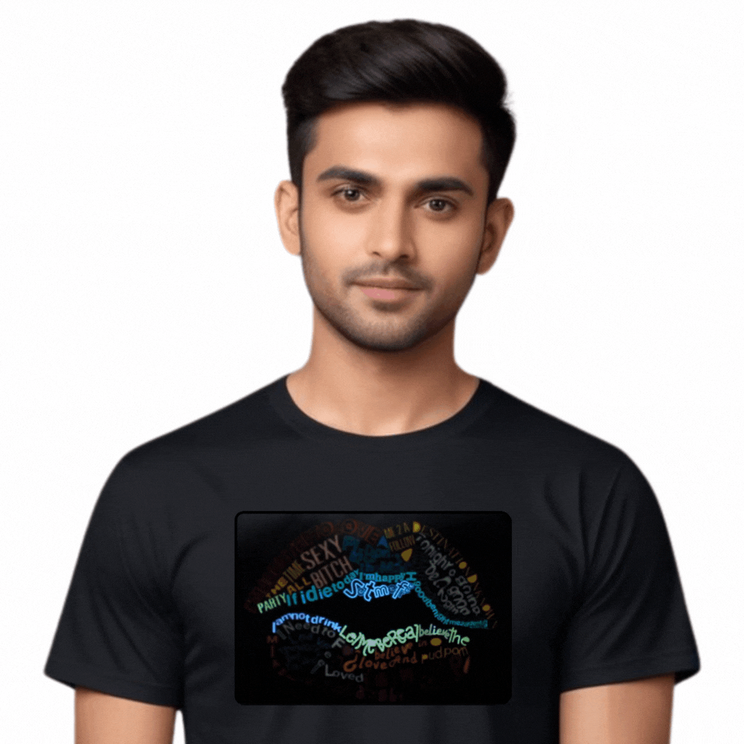 Sexy Lips Black LED Tshirt & Panel For Men and Women – GR-PRO41
