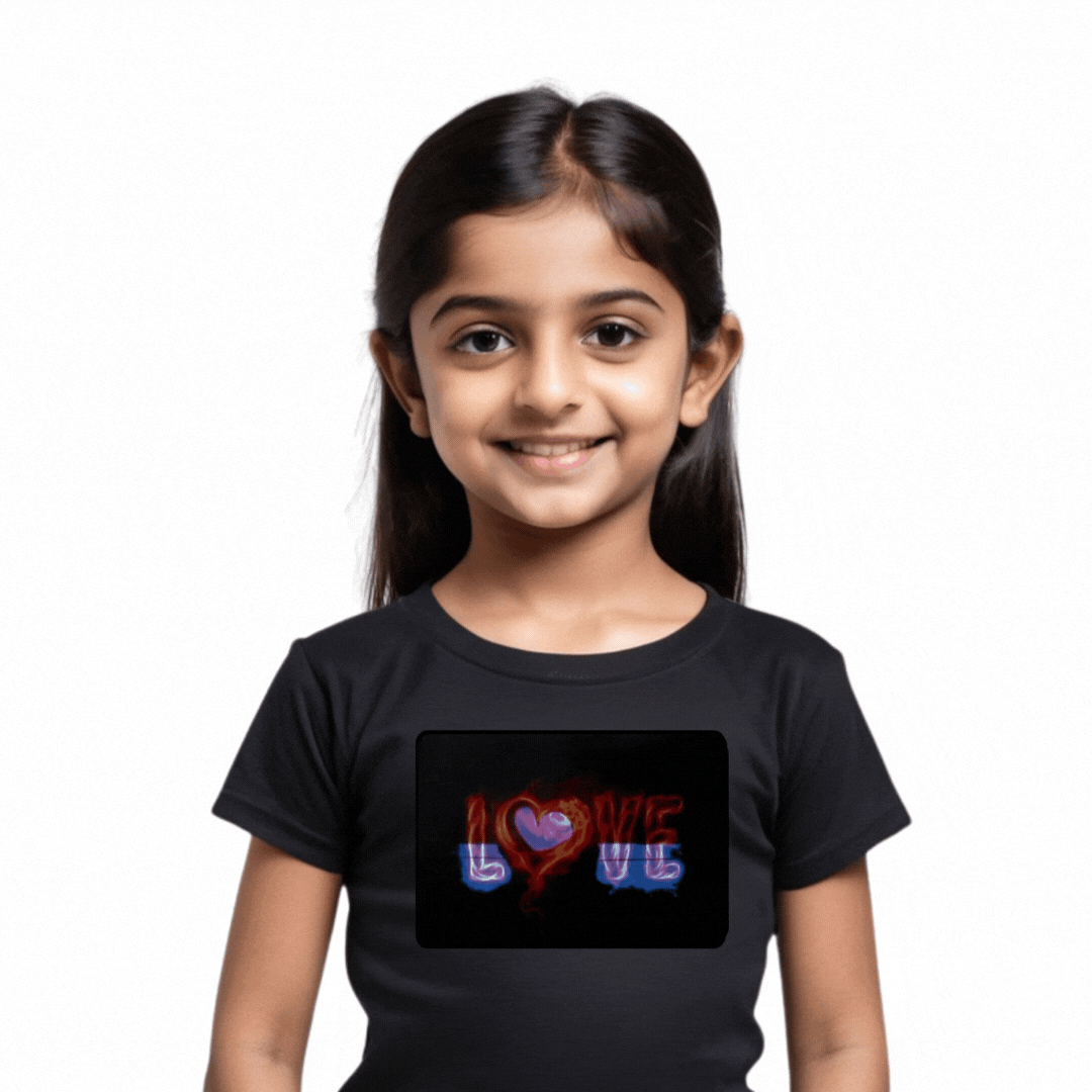 Love Black LED Tshirt & Panel For Kids – GR-PRO47