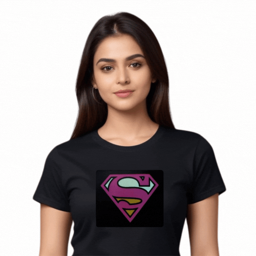 Super Steel Man Black LED Tshirt & Panel For Men and Women – GR-PRO55