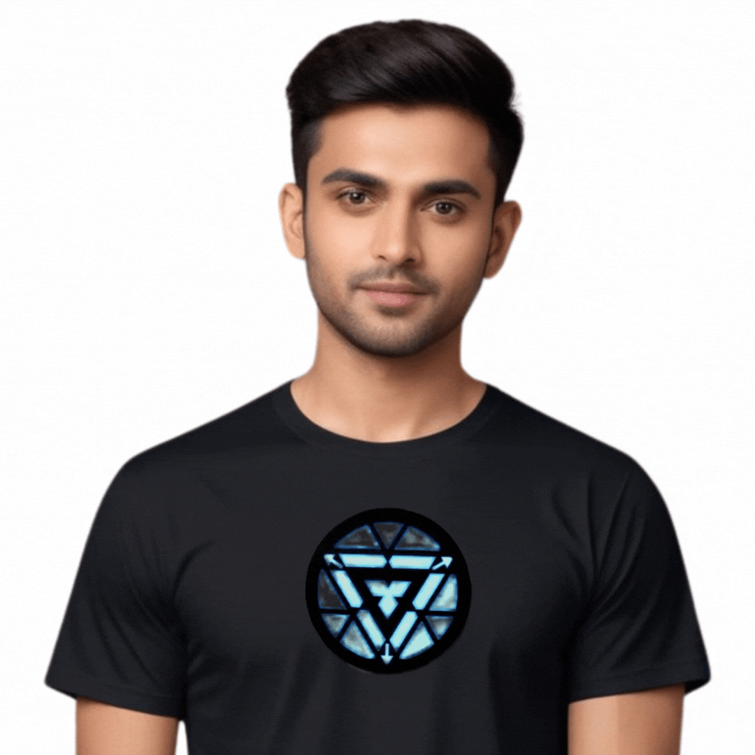 ARC Cut Out Black LED Tshirt & Panel For Men and Women – GR-PRO36