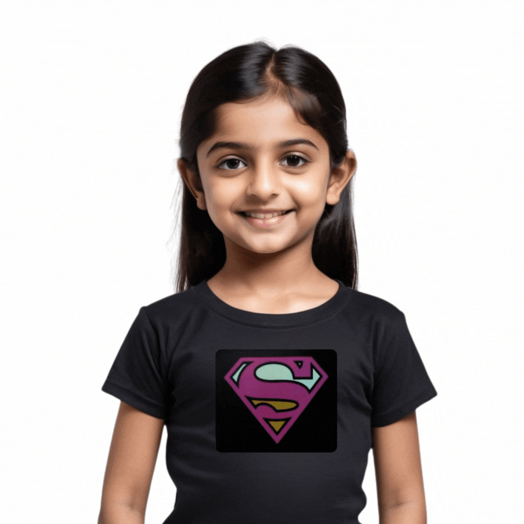 Super Steel Man Black LED Tshirt & Panel For Kids – GR-PRO55