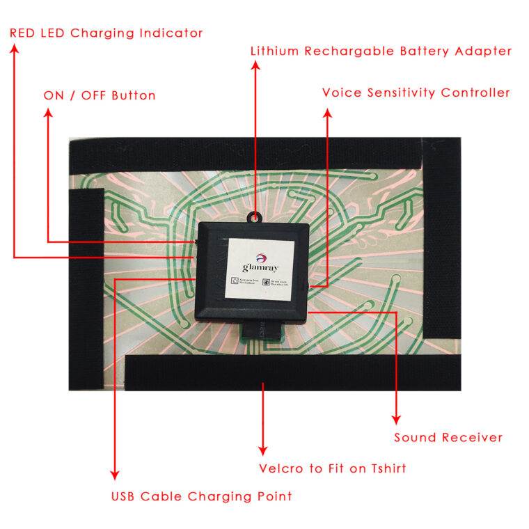 Smiley Face Boys Kids LED Black Cotton T-Shirt