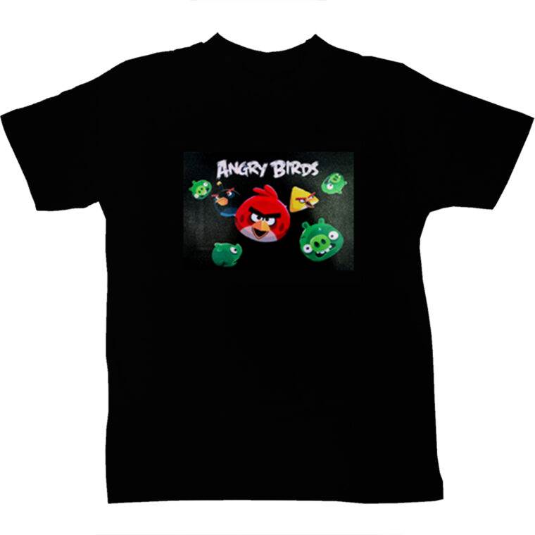 Angry Birds Black LED Tshirt
