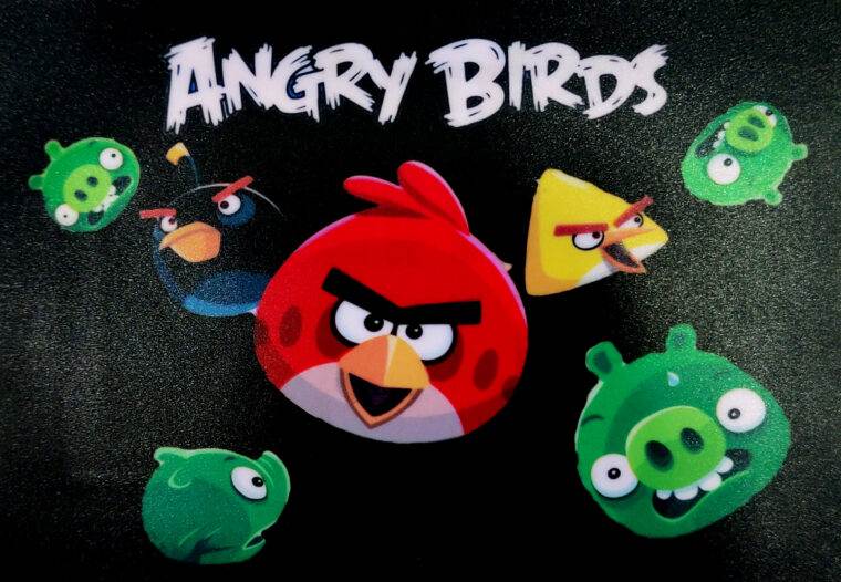 Angry Birds Black LED Tshirt