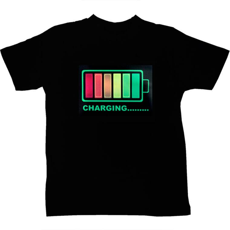 Charging Black LED Tshirt