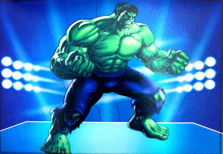 Green Super Hero Black LED Tshirt